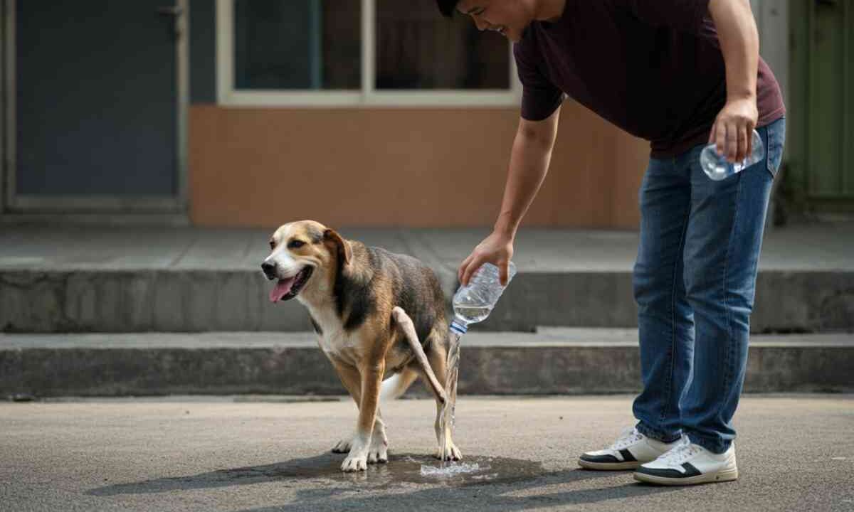 obbligo di acqua per pulire la pipì del cane
