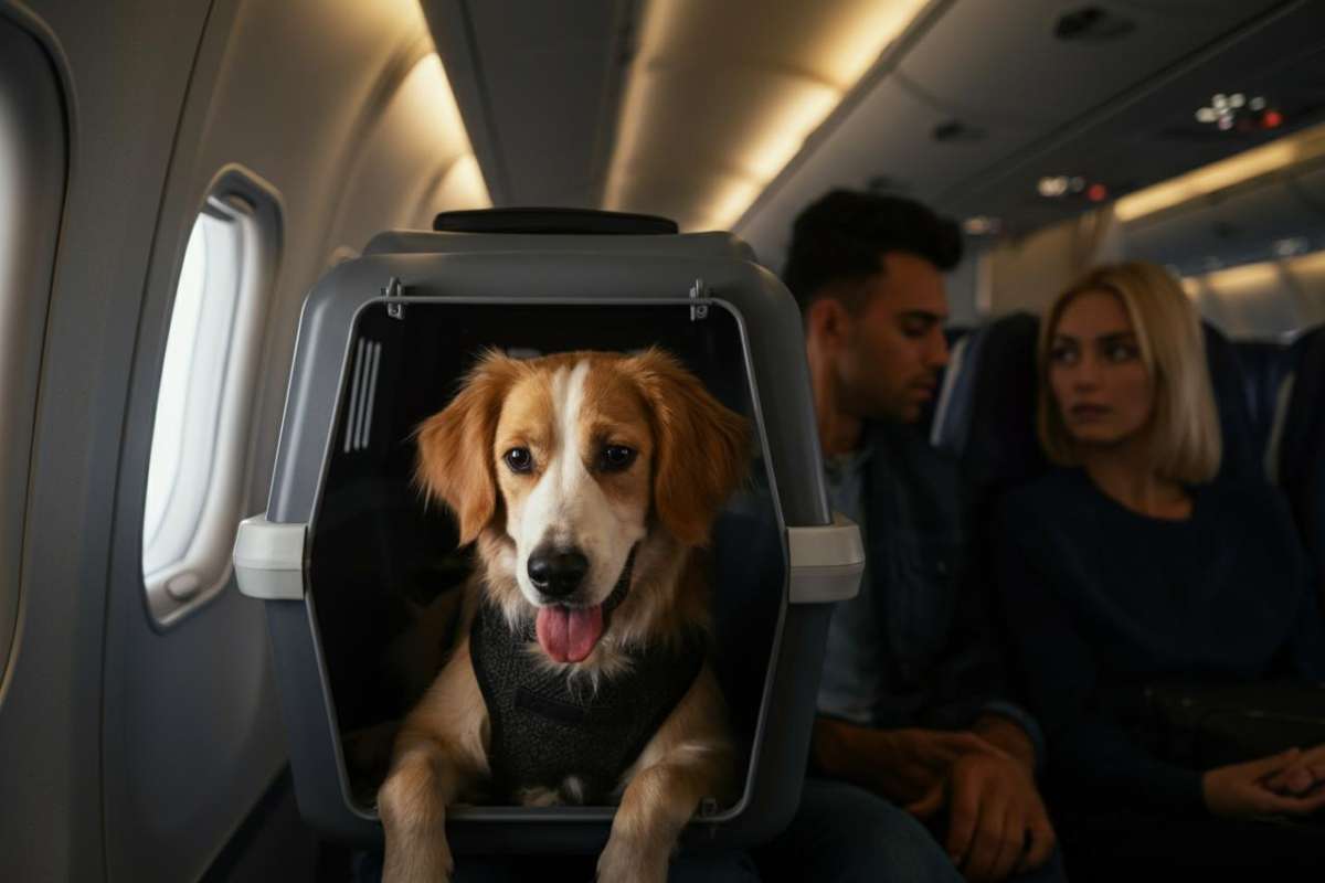 cane e viaggio in aereo